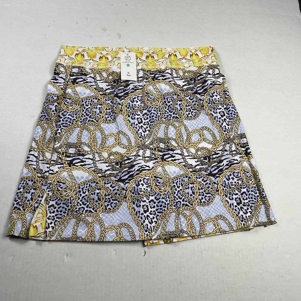 Skort Obsession Chain Animal Print Skort Pull-On Stretch Shorts XXL Resized